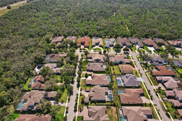 14715 Fishhawk Preserve Dr, Lithia, FL 33547 - aerial view of property's location with a forest and nearby suburban area