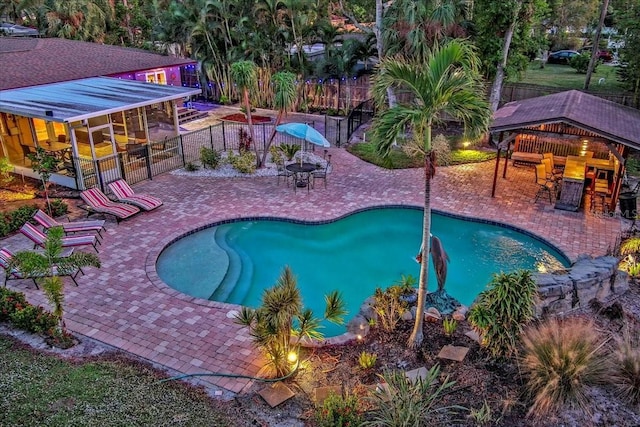 4301 S Lockwood Ridge Rd, Sarasota, FL 34231 - view of pool with a fenced backyard and a patio area
