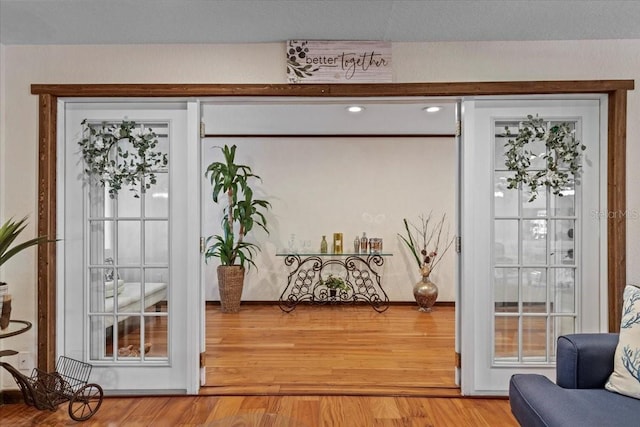 4301 S Lockwood Ridge Rd, Sarasota, FL 34231 - doorway to outside featuring light wood-style floors