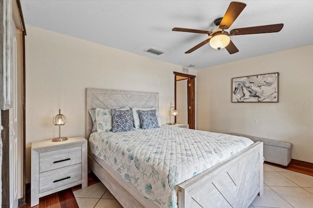 4301 S Lockwood Ridge Rd, Sarasota, FL 34231 - tiled bedroom with ceiling fan