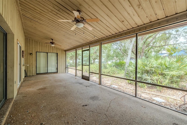 1228 Rainbrook Cir, Valrico, FL 33596 - unfurnished sunroom with a ceiling fan and lofted ceiling