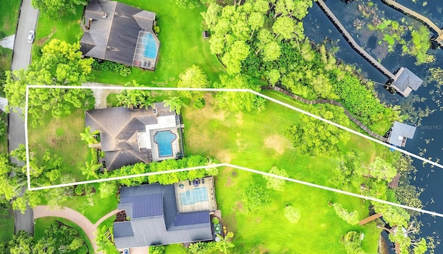 707 Warren Rd, Lutz, FL 33548 - aerial view of property's location featuring property parcel outlined