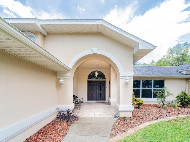 382 Florian Way, Spring Hill, FL 34609 - entrance to property featuring stucco siding