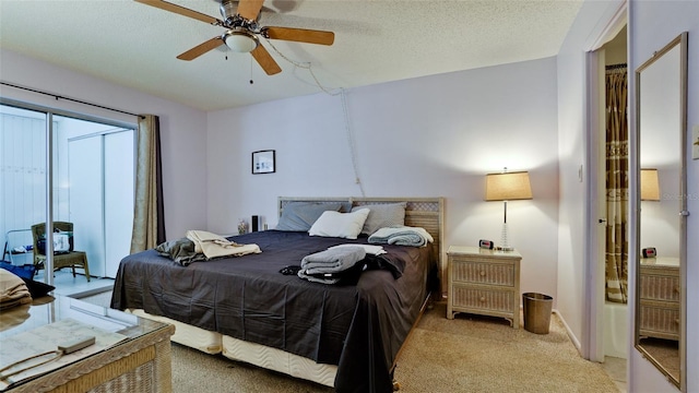 3534 Lake Bayshore Dr Unit 118, Bradenton, FL 34205 - bedroom featuring light colored carpet and ceiling fan