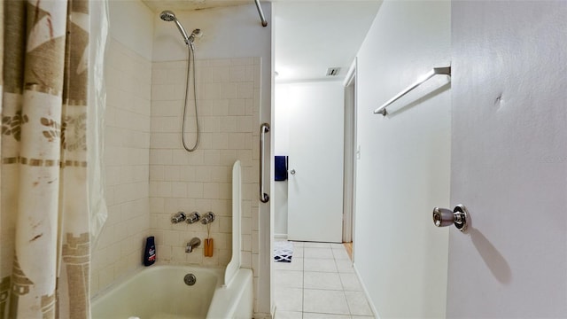 3534 Lake Bayshore Dr Unit 118, Bradenton, FL 34205 - full bath with shower / bathtub combination with curtain and tile patterned flooring