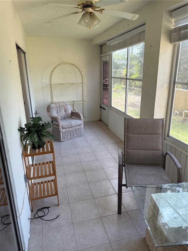 3534 Lake Bayshore Dr Unit 118, Bradenton, FL 34205 - sunroom with ceiling fan