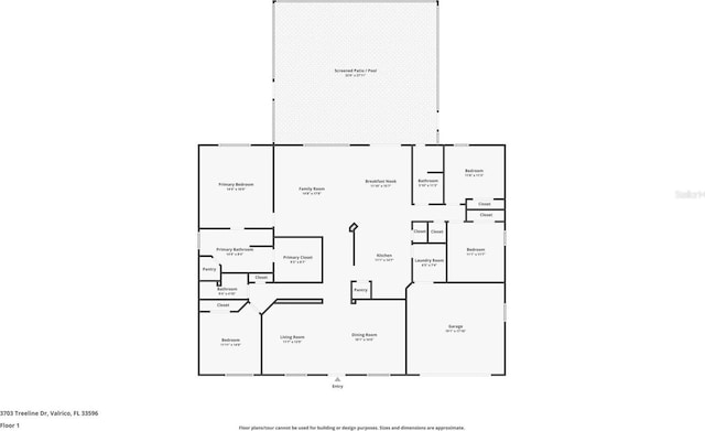 3703 Treeline Dr, Valrico, FL 33596 - property floor plan