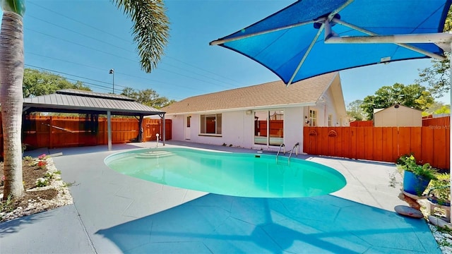 829 Riverside Dr, Tarpon Springs, FL 34689 - view of pool featuring a gazebo and a patio area