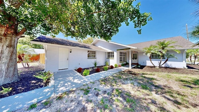 829 Riverside Dr, Tarpon Springs, FL 34689 - ranch-style home with stucco siding and a shingled roof