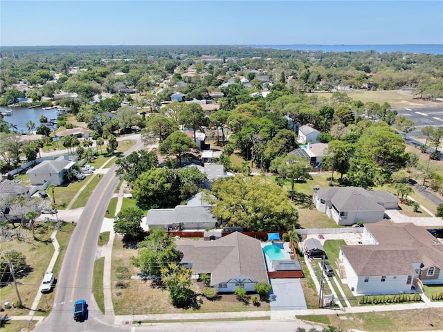 829 Riverside Dr, Tarpon Springs, FL 34689 - aerial perspective of suburban area with a nearby body of water