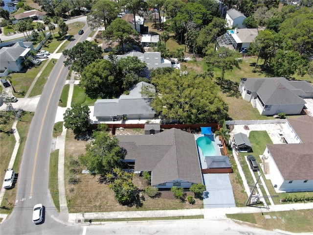 829 Riverside Dr, Tarpon Springs, FL 34689 - aerial perspective of suburban area with a pool