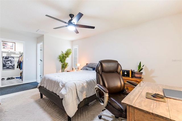 1818 Willow Oak Dr, Palm Harbor, FL 34683 - carpeted bedroom featuring ceiling fan, a spacious closet, and a closet