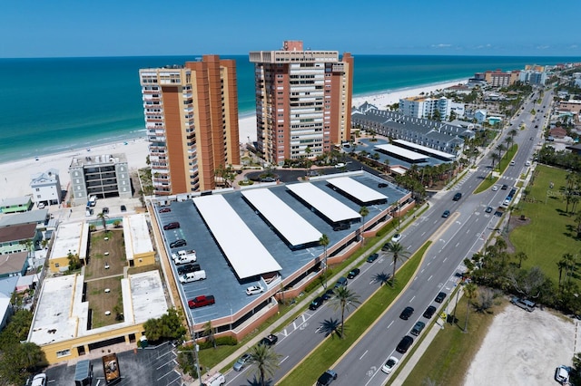 17920 Gulf Blvd Unit 1806, Redington Shores, FL 33708 - aerial view of property and surrounding area featuring waterfront with a beach and nearby urban area