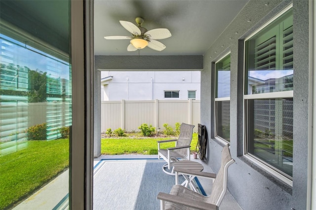 751 Cajeput Loop, Tarpon Springs, FL 34689 - sunroom with ceiling fan