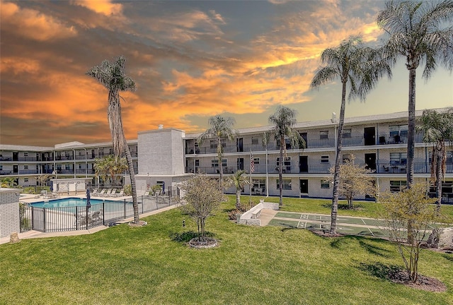 4050 4th St N Unit 205, Saint Petersburg, FL 33703 - pool at dusk with a community pool