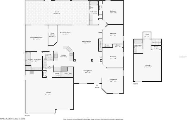 707 9th Ave SW, Ruskin, FL 33570 - property floor plan