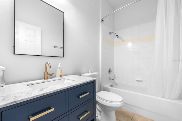 12136 Luftburrow Ln, Hudson, FL 34669 - full bath featuring toilet, shower / tub combo, vanity, and tile patterned flooring