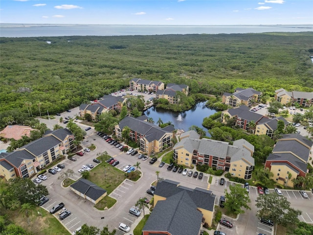 11901 4th St N Unit 5111, Saint Petersburg, FL 33716 - aerial view of property and surrounding area with a forest and a nearby body of water