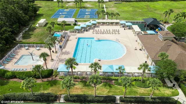 19635 Bellehurst Loop, Land O Lakes, FL 34638 - aerial view of a pool