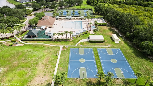 19635 Bellehurst Loop, Land O Lakes, FL 34638 - drone / aerial view of a pool area