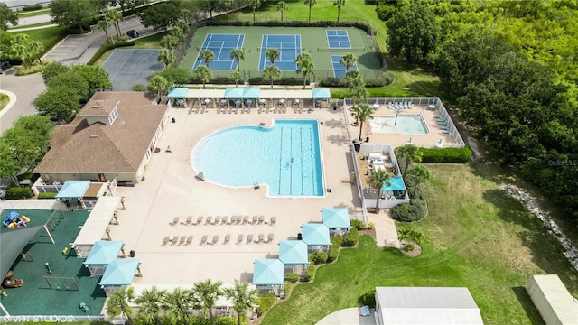 19635 Bellehurst Loop, Land O Lakes, FL 34638 - drone / aerial view of a pool area