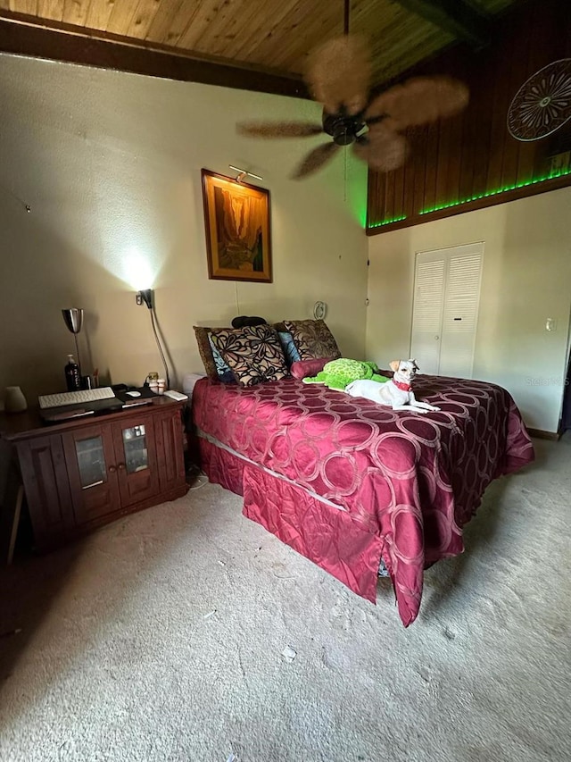 5310 Pebble Beach Dr Unit F, Orlando, FL 32811 - bedroom with carpet and wooden ceiling