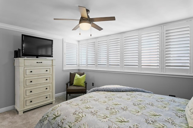 17920 Gulf Blvd Unit 1901, Redington Shores, FL 33708 - bedroom featuring carpet flooring, baseboards, and ceiling fan