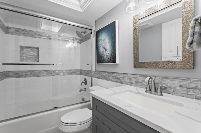 17920 Gulf Blvd Unit 1901, Redington Shores, FL 33708 - full bath with toilet, vanity, combined bath / shower with glass door, and tile walls
