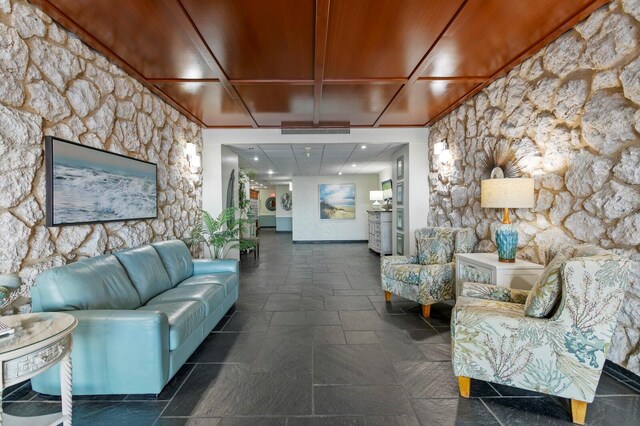 17920 Gulf Blvd Unit 1901, Redington Shores, FL 33708 - common area featuring wood ceiling and recessed lighting
