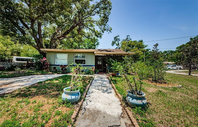 6618 N 11th St, Tampa, FL 33604 - view of front of home featuring stucco siding and a front lawn