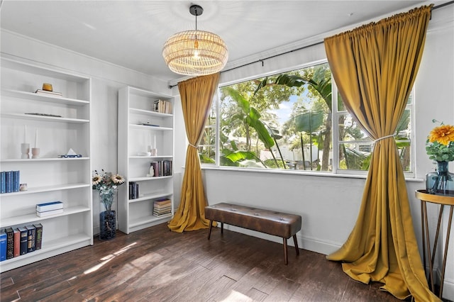 1402 E Mohawk Ave, Tampa, FL 33604 - sitting room featuring a chandelier and wood finished floors