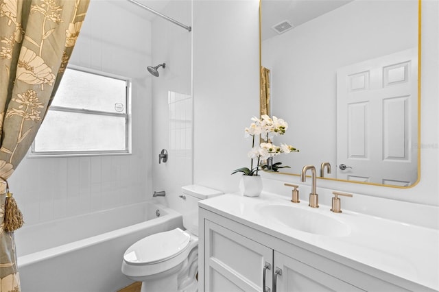 7644 Conrad St, Wesley Chapel, FL 33544 - full bathroom featuring vanity, toilet, and shower / tub combo