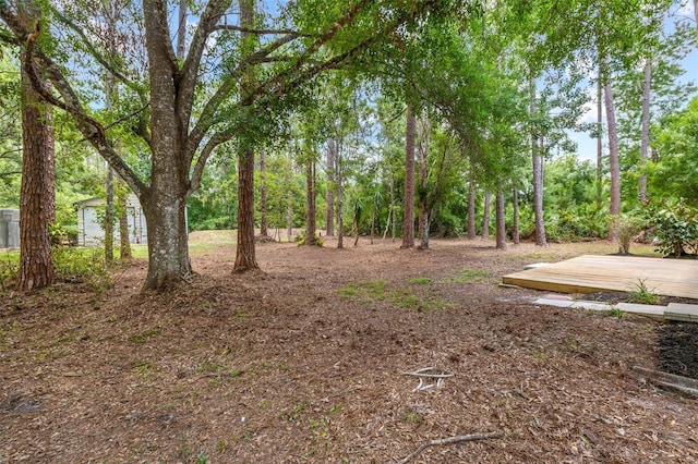 7644 Conrad St, Wesley Chapel, FL 33544 - view of yard featuring a wooden deck