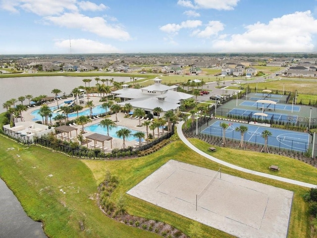 6097 Golden Nettle Dr, Apollo Beach, FL 33572 - aerial view of a pool area