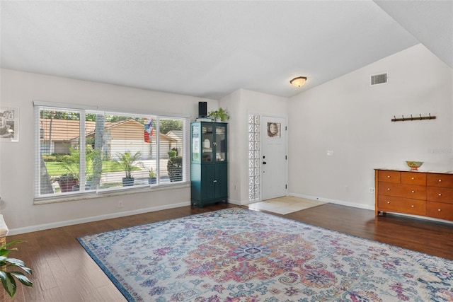11927 Steppingstone Blvd, Tampa, FL 33635 - foyer featuring healthy amount of natural light, wood finished floors, baseboards, and vaulted ceiling