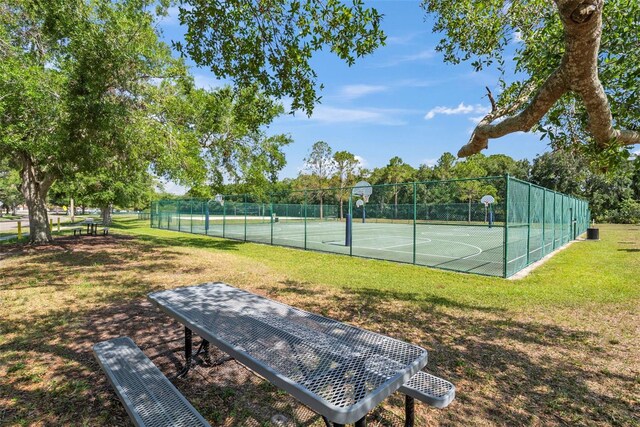 11927 Steppingstone Blvd, Tampa, FL 33635 - view of tennis court featuring community basketball court