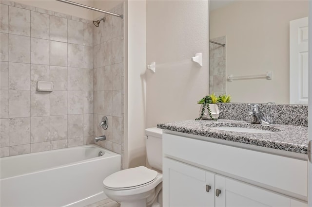 12170 Gothic Rd, Spring Hill, FL 34610 - bathroom featuring vanity, toilet, and  shower combination