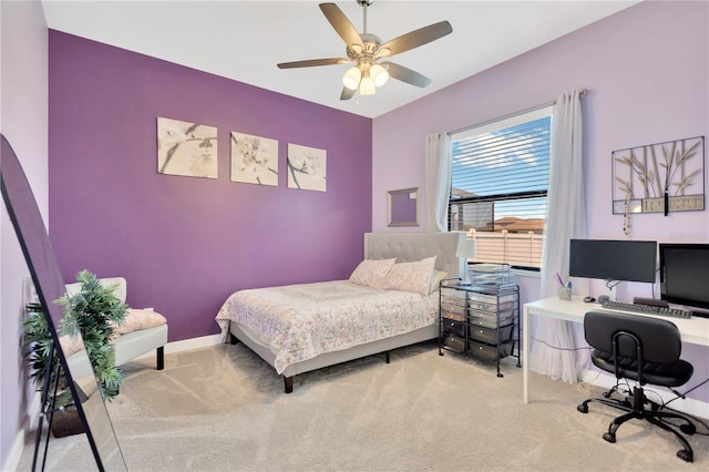 11612 Sunburst Marble Rd, Riverview, FL 33579 - carpeted bedroom featuring an office area and ceiling fan