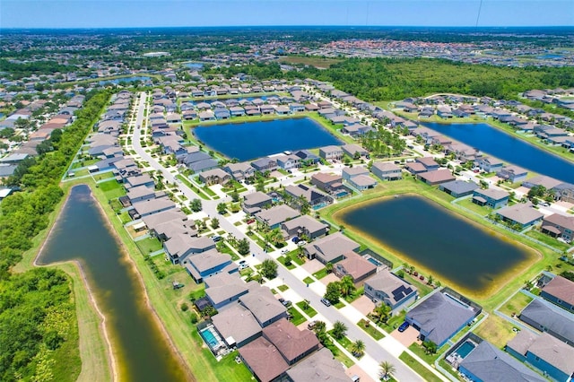 11612 Sunburst Marble Rd, Riverview, FL 33579 - aerial view of property and surrounding area with a large body of water and nearby suburban area