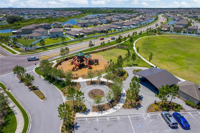 11612 Sunburst Marble Rd, Riverview, FL 33579 - aerial perspective of suburban area featuring a nearby body of water and a recreational park