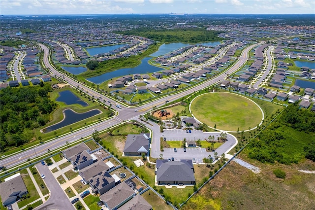 11612 Sunburst Marble Rd, Riverview, FL 33579 - aerial overview of property's location featuring nearby suburban area and a large body of water