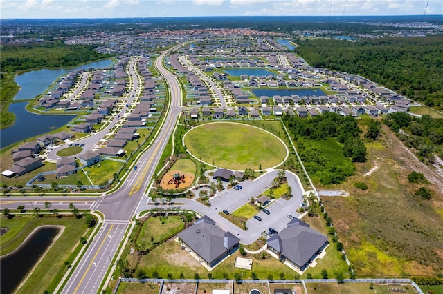 11612 Sunburst Marble Rd, Riverview, FL 33579 - aerial view of property's location with a large body of water and nearby suburban area