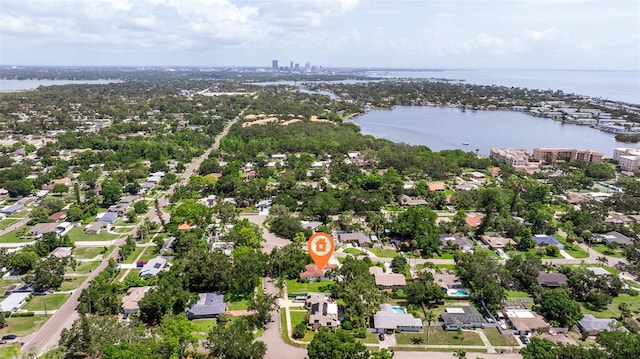 5800 3rd St S, Saint Petersburg, FL 33705 - aerial view of property and surrounding area featuring a nearby body of water