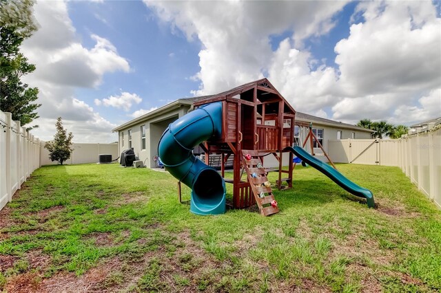 2456 Arbor Wind Dr, Lutz, FL 33558 - view of playground featuring central AC unit