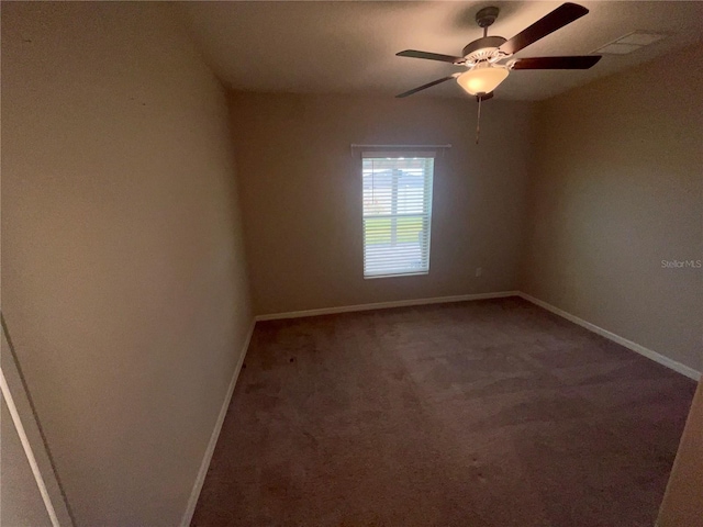 9520 Lemon Drop Loop, Sun City Center, FL 33573 - empty room featuring ceiling fan, baseboards, and carpet floors