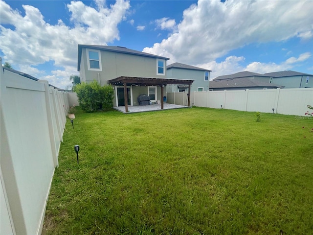 9520 Lemon Drop Loop, Sun City Center, FL 33573 - rear view of property with a pergola, a patio area, and stucco siding