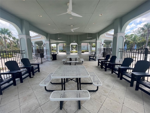 9520 Lemon Drop Loop, Sun City Center, FL 33573 - view of patio with a ceiling fan