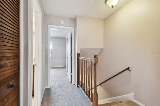 2131 Ridge Rd S Unit 3, Largo, FL 33778 - hallway featuring an upstairs landing, attic access, carpet flooring, and baseboards