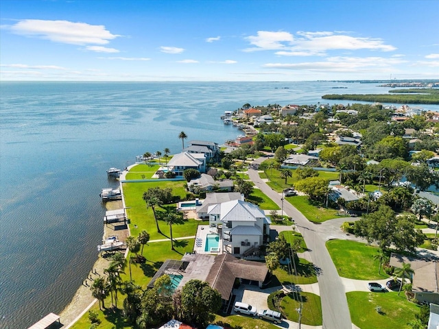 110 Carlyle Dr, Palm Harbor, FL 34683 - aerial view of residential area featuring a large body of water