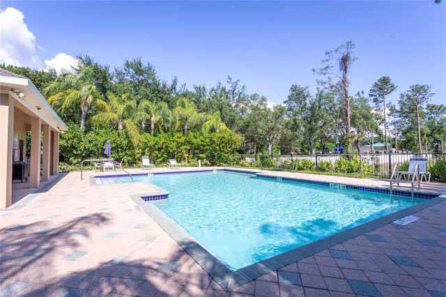 8415 Edgewater Place Blvd, Tampa, FL 33615 - community pool featuring a patio and view of wooded area